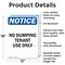 Signmission No Dumping Tenant Use Only, 12 in W x Rectangle, Aluminum OS-2PACK-NS-A-1218-V-16079 - alternate 3